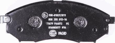 HELLA PAGID 8DB 355 013-141 - Komplet zavornih oblog, ploscne (kolutne) zavore parts5.com