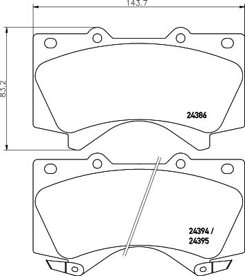 HELLA PAGID 8DB 355 013-151 - Juego de pastillas de freno www.parts5.com