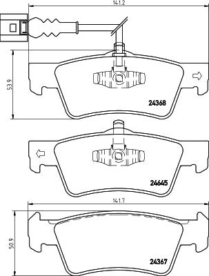 HELLA PAGID 8DB 355 013-841 - Set placute frana,frana disc www.parts5.com