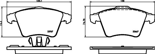 HELLA PAGID 8DB 355 013-811 - Komplet pločica, disk-kočnica www.parts5.com