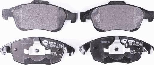 HELLA PAGID 8DB 355 013-341 - Brake Pad Set, disc brake www.parts5.com