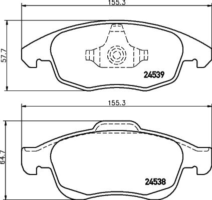 HELLA PAGID 8DB 355 013-341 - Brake Pad Set, disc brake www.parts5.com