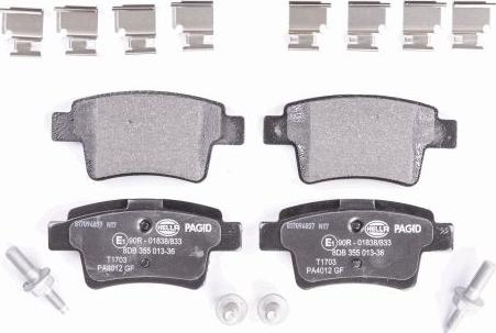 HELLA PAGID 8DB 355 013-361 - Brake Pad Set, disc brake www.parts5.com