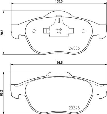 HELLA PAGID 8DB 355 013-241 - Тормозные колодки, дисковые, комплект www.parts5.com