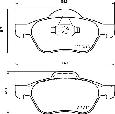 HELLA PAGID 8DB 355 013-271 - Тормозные колодки, дисковые, комплект www.parts5.com