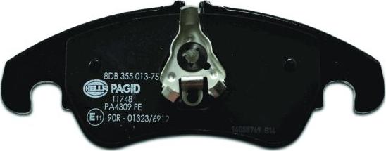 HELLA PAGID 8DB 355 013-751 - Brake Pad Set, disc brake www.parts5.com