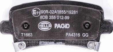 HELLA PAGID 8DB 355 012-991 - Brake Pad Set, disc brake www.parts5.com