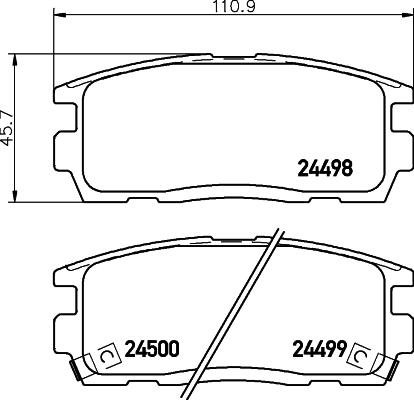 HELLA PAGID 8DB 355 012-951 - Тормозные колодки, дисковые, комплект www.parts5.com