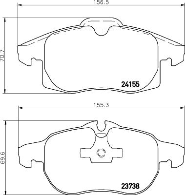 HELLA PAGID 8DB 355 012-681 - Komplet zavornih oblog, ploscne (kolutne) zavore www.parts5.com