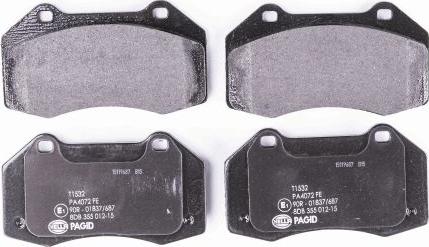 HELLA PAGID 8DB 355 012-151 - Brake Pad Set, disc brake www.parts5.com