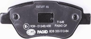 HELLA PAGID 8DB 355 012-841 - Set placute frana,frana disc www.parts5.com