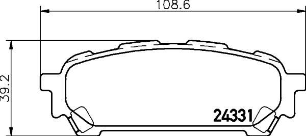 HELLA PAGID 8DB 355 012-311 - Sada brzdových platničiek kotúčovej brzdy www.parts5.com