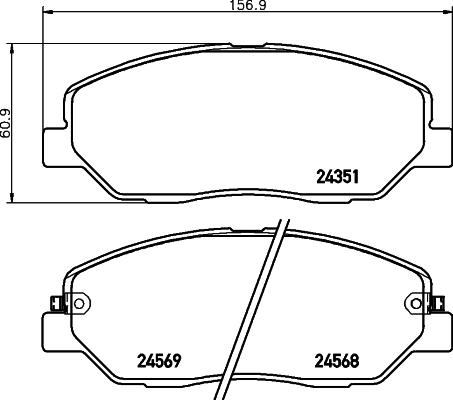 HELLA PAGID 8DB 355 012-371 - Set placute frana,frana disc www.parts5.com