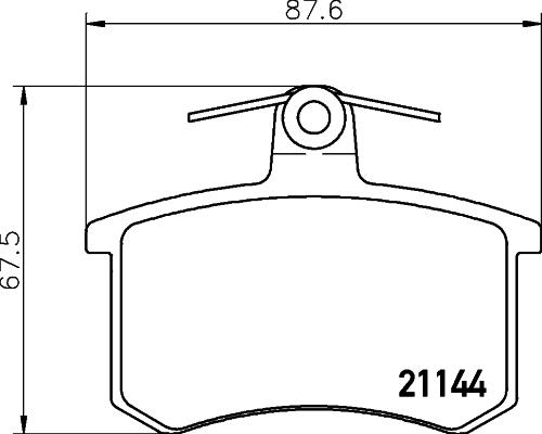 HELLA PAGID 8DB 355 017-951 - Σετ τακάκια, δισκόφρενα www.parts5.com