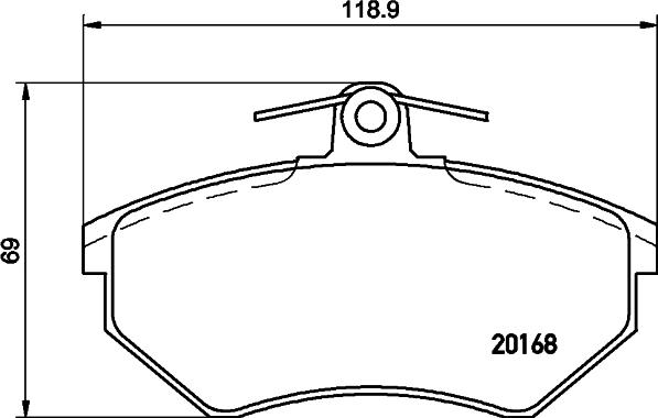 HELLA PAGID 8DB 355 017-901 - Комплект спирачно феродо, дискови спирачки www.parts5.com