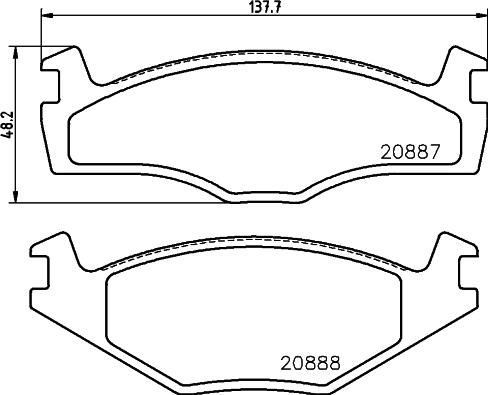 HELLA PAGID 8DB 355 017-521 - Set placute frana,frana disc www.parts5.com