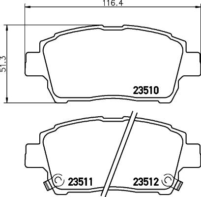 HELLA PAGID 8DB 355 017-081 - Set placute frana,frana disc www.parts5.com