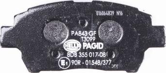 HELLA PAGID 8DB 355 017-081 - Set placute frana,frana disc www.parts5.com