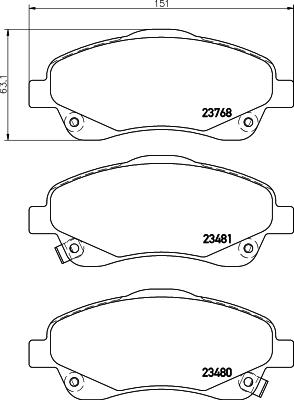 HELLA PAGID 8DB 355 017-321 - Jarrupala, levyjarru www.parts5.com