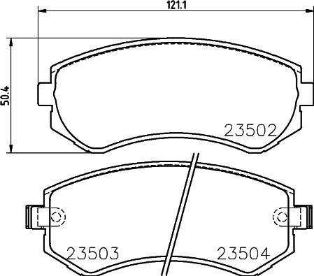 HELLA PAGID 8DB 355 017-201 - Juego de pastillas de freno parts5.com