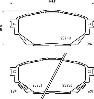 HELLA PAGID 8DB 355 039-471 - Brake Pad Set, disc brake www.parts5.com