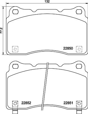 HELLA PAGID 8DB 355 039-151 - Juego de pastillas de freno www.parts5.com