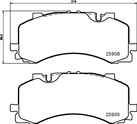 HELLA PAGID 8DB 355 036-471 - Juego de pastillas de freno www.parts5.com