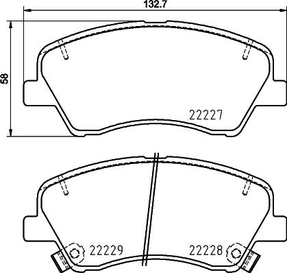 HELLA PAGID 8DB 355 036-501 - Set placute frana,frana disc www.parts5.com