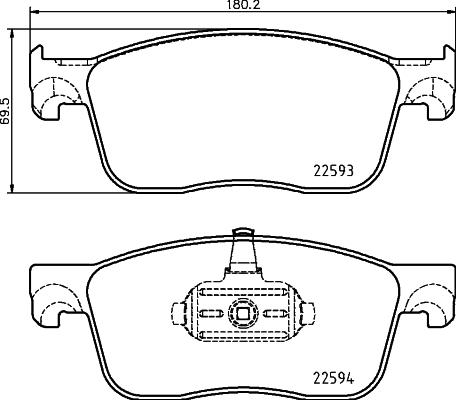 HELLA PAGID 8DB 355 031-541 - Set placute frana,frana disc www.parts5.com