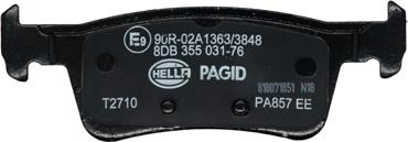 HELLA PAGID 8DB 355 031-761 - Set placute frana,frana disc www.parts5.com