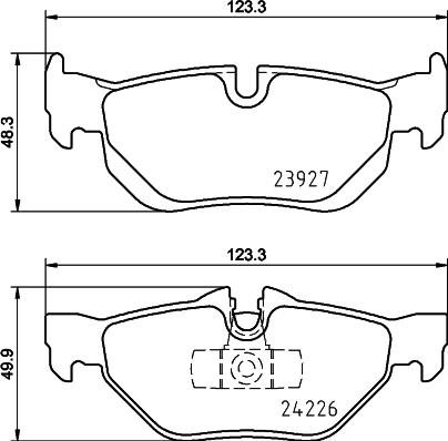 HELLA PAGID 8DB 355 031-781 - Σετ τακάκια, δισκόφρενα www.parts5.com