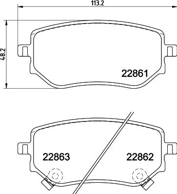 HELLA PAGID 8DB 355 037-951 - Juego de pastillas de freno www.parts5.com