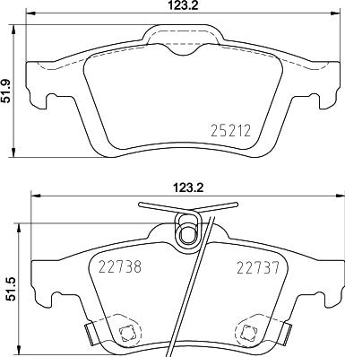 HELLA PAGID 8DB 355 037-661 - Brake Pad Set, disc brake www.parts5.com