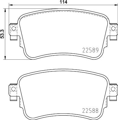 HELLA PAGID 8DB 355 037-681 - Set placute frana,frana disc www.parts5.com