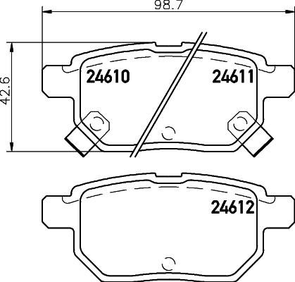 GEELY 4050025700 - Тормозные колодки, дисковые, комплект www.parts5.com