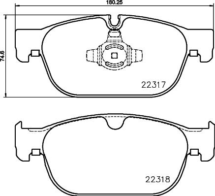 HELLA PAGID 8DB 355 024-801 - Piduriklotsi komplekt,ketaspidur parts5.com