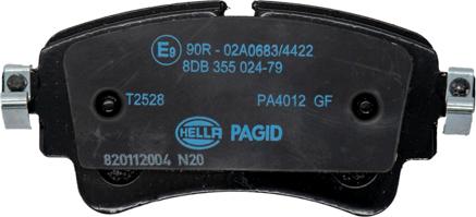 HELLA PAGID 8DB 355 024-791 - Brake Pad Set, disc brake www.parts5.com