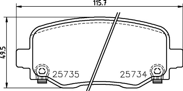 HELLA PAGID 8DB 355 024-701 - Fren balata seti, diskli fren www.parts5.com