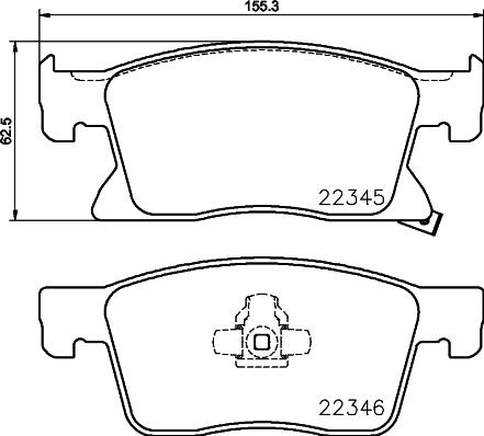 HELLA PAGID 8DB 355 024-781 - Brake Pad Set, disc brake www.parts5.com