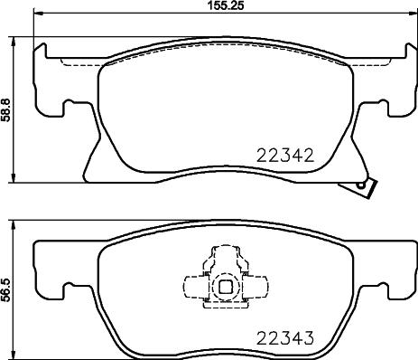 HELLA PAGID 8DB 355 024-771 - Brake Pad Set, disc brake www.parts5.com