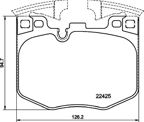 HELLA PAGID 8DB 355 025-951 - Juego de pastillas de freno www.parts5.com