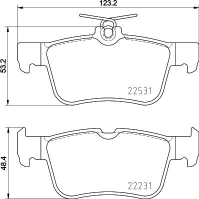 HELLA PAGID 8DB 355 025-491 - Set placute frana,frana disc www.parts5.com