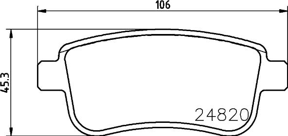 HELLA PAGID 8DB 355 025-421 - Komplet zavornih oblog, ploscne (kolutne) zavore www.parts5.com