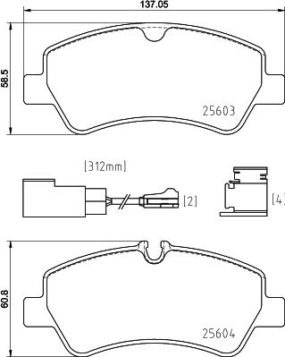 HELLA PAGID 8DB 355 025-161 - Brake Pad Set, disc brake www.parts5.com