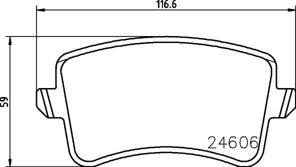 HELLA PAGID 8DB 355 025-391 - Тормозные колодки, дисковые, комплект www.parts5.com