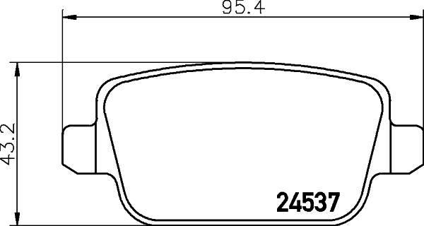 HELLA PAGID 8DB 355 025-351 - Bremsbelagsatz, Scheibenbremse www.parts5.com