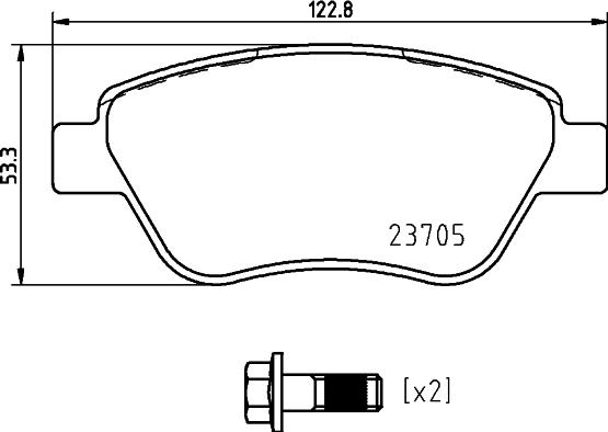 HELLA PAGID 8DB 355 025-301 - Σετ τακάκια, δισκόφρενα www.parts5.com