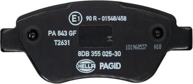 HELLA PAGID 8DB 355 025-301 - Brake Pad Set, disc brake www.parts5.com