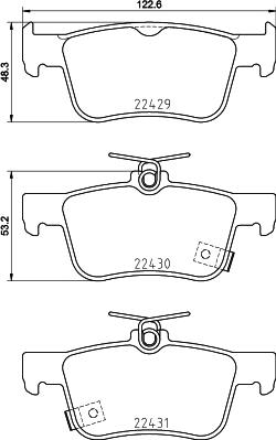 HELLA PAGID 8DB 355 025-251 - Fren balata seti, diskli fren www.parts5.com