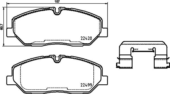 HELLA PAGID 8DB 355 025-231 - Brake Pad Set, disc brake www.parts5.com